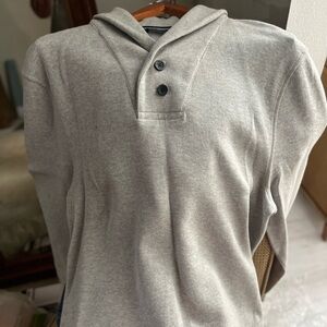 Men’s XL Nautica sweater - pale grey - shawl collar